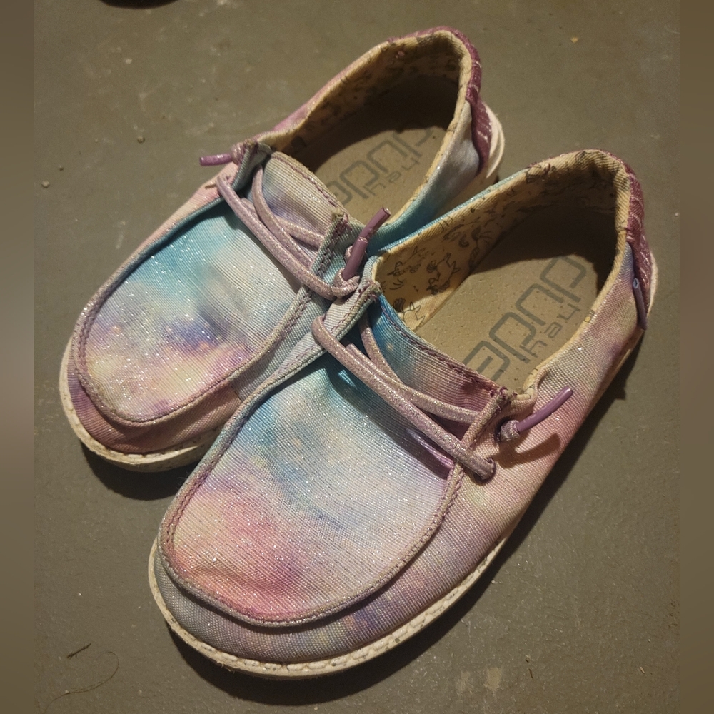 Kids unicorn hey dude shoes